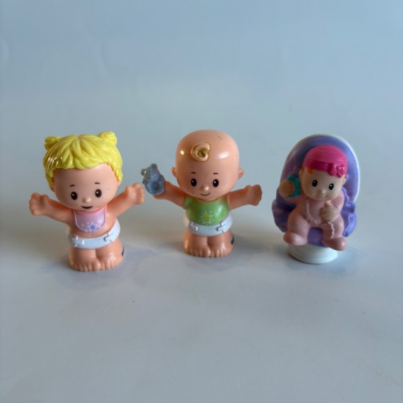 Fisher Price Little People Baby Bundle 3 piece Girl Boy Seat - Picture 1 of 4